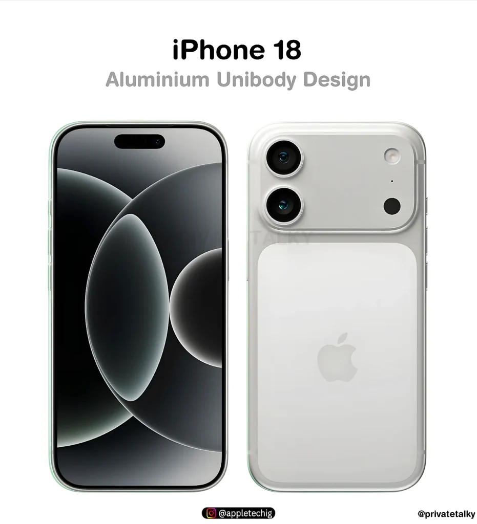Vazamento: design do iPhone 18 quase idêntico ao iPhone 17.