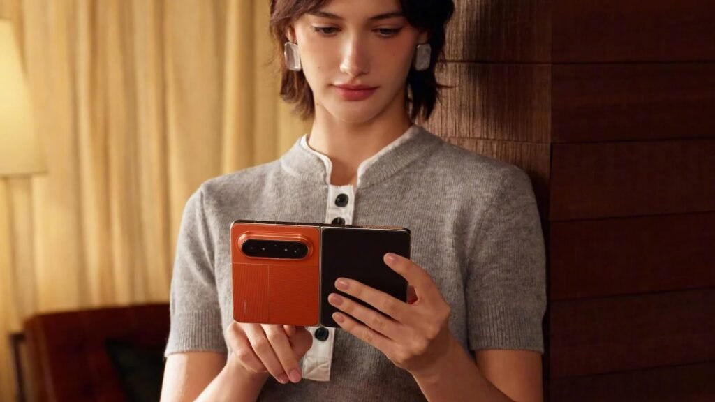 Huawei lança o primeiro smartphone dobrável largo do mundo.