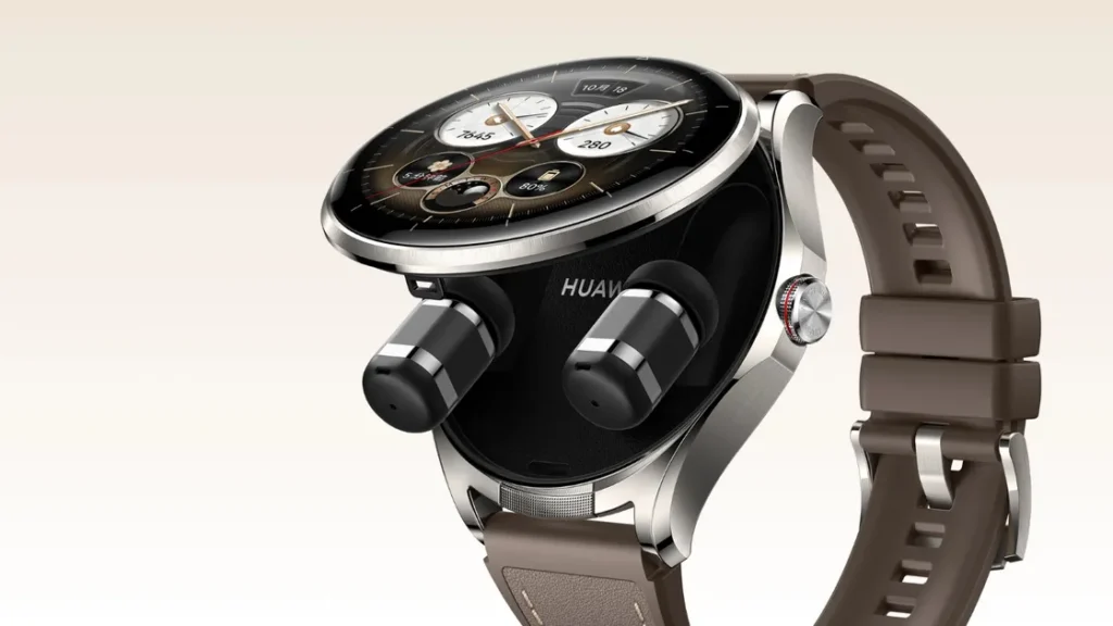 Huawei lança Watch Buds 2 com fones de ouvido embutidos.